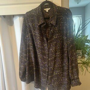 Stunning Silk Anna Scholz button down US18/UK22 beautiful pattern